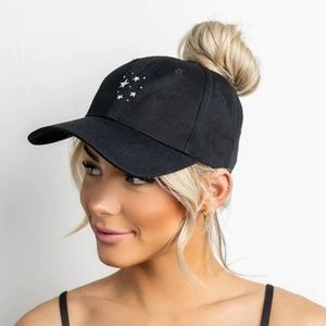 Popflex high ponytail baseball cap black